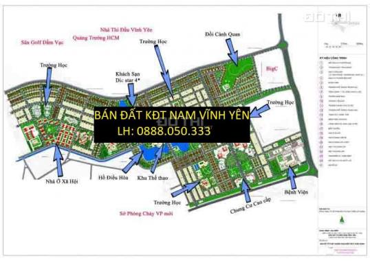 Cần bán gấp 2 ô đất 300m2 sát nhau, tại khu đô thị Nam Vĩnh Yên. LH 0888.050.333