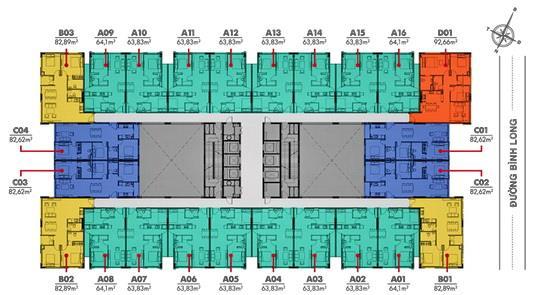 Bán căn hộ chung cư tại dự án căn hộ 8X Rainbow, Bình Tân, Hồ Chí Minh, DT 83m2. Giá 2 tỷ