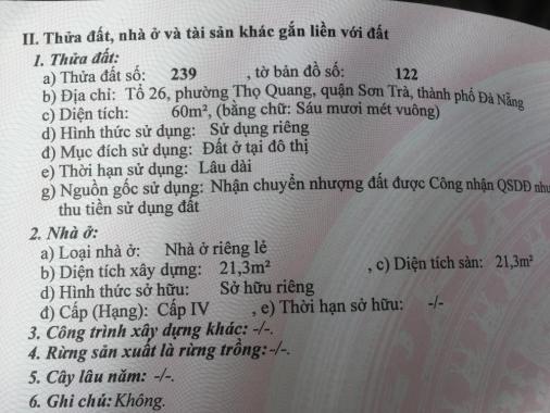 Bán nhà đúc cấp 4, cách biển Mân Thái 80m