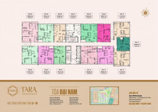 Chính chủ cần bán căn Tara Residence, Tạ Quang Bửu, Q8, 81m2, 2PN - 2WC, còn hỗ trợ vay