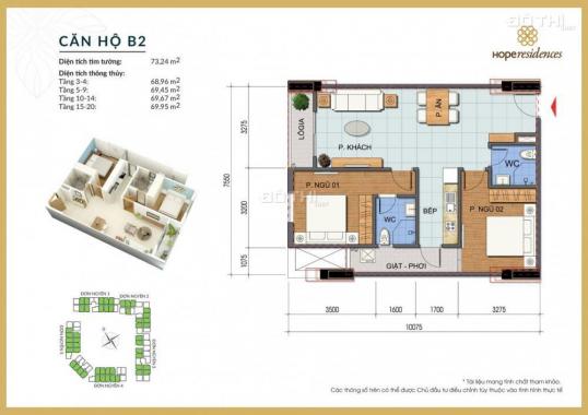 Đầu năm mới 2019 bán suất ngoại giao nhà ở xã hội Hope Residences Phúc Đồng Long Biên, 16 tr/m2