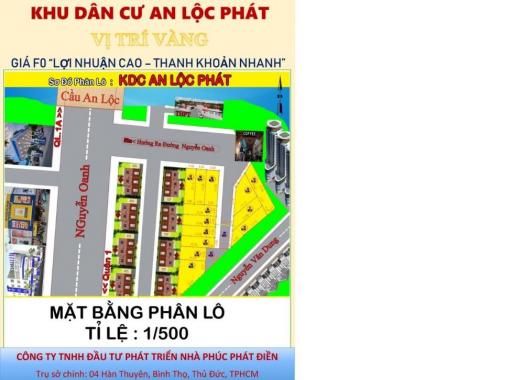 Chính chủ cần bán đất vị trí đẹp mặt tiền đường Nguyễn Oanh, KDC An Lộc Phát. LH: 0939536186 Sơn