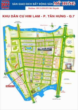 Bán nền đất nhà phố Him Lam Kênh Tẻ, giá rẻ nhất 115 triệu/m2, hướng Bắc, 150m2, vị trí đẹp
