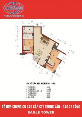 Bán căn hộ chung cư CT1 Trung Văn Vinaconex 3, DT 73m2, giá chỉ 1.7 tỷ - 0903.279.587