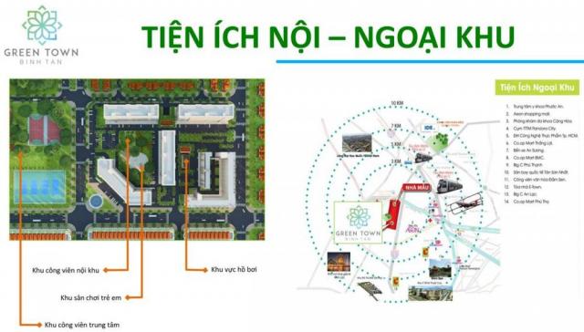 Căn hộ Green Town Bình Tân Block B1, KCN Vĩnh Lộc giá chỉ từ 1,2 tỷ/2PN, 1WC - LH: 0911386600