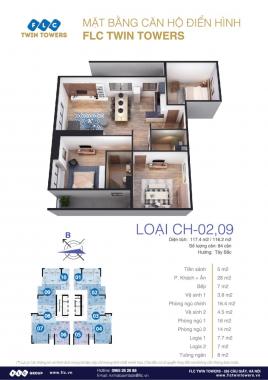 Chính chủ bán căn 1502 chung cư FLC Twin Towers, 265 Cầu Giấy