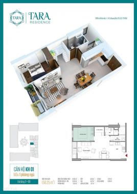 Cho thuê căn hộ chung cư tại dự án Tara Residence, Quận 8, Hồ Chí Minh, diện tích 56m2, giá 6 tr/th