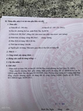 Chính chủ bán đất hẻm đường An Dương Vương, gần CC A2 Lê Thành, 89m2, giá 4.8 tỷ. 0938816316