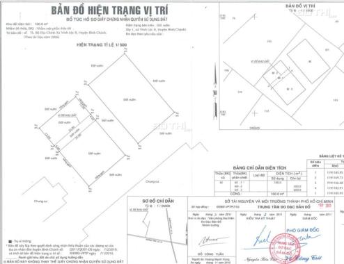 Chính chủ bán đất TĐC Vĩnh Lộc B, 50 m2/100m2 (Tỉnh Lộ 10, Bình Chánh), 500tr