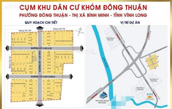 Bán đất nền dự án tại dự án KCN Bình Minh, Bình Minh, Vĩnh Long, diện tích 108.25m2