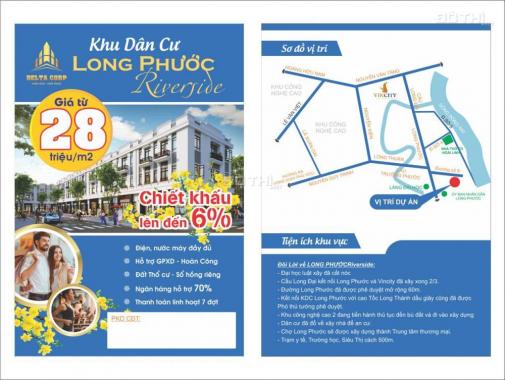 Bán đất tại đường Số 8, Phường Long Phước, Quận 9, Hồ Chí Minh. Diện tích 60m2, giá 28 triệu/m2