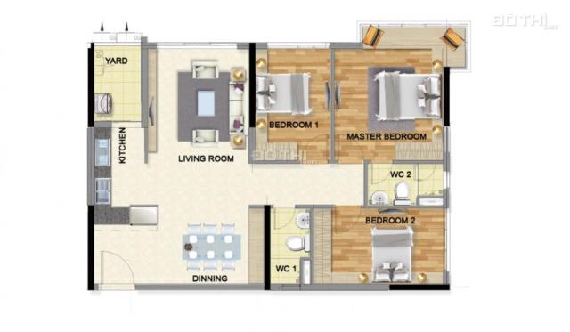 Bán căn hộ trệt 3 phòng ngủ khu Emerald - Celadon city, 97m2. LH: 0909 332 028
