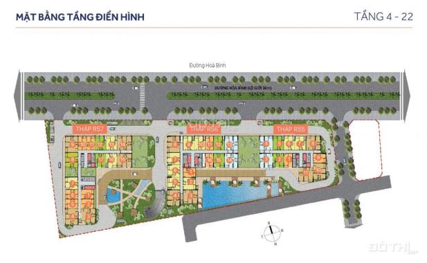 Bán căn hộ Richstar khu 2, 84m2 3PN, căn góc, view nội khu hồ bơi, giá 2,9 tỷ hoàn thiện cơ bản