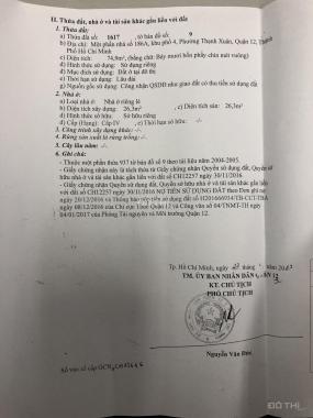 Bán đất tại đường Thạnh Xuân 52, Phường Thạnh Xuân, Quận 12, Hồ Chí Minh, DT 74m2. Giá 2.2 tỷ