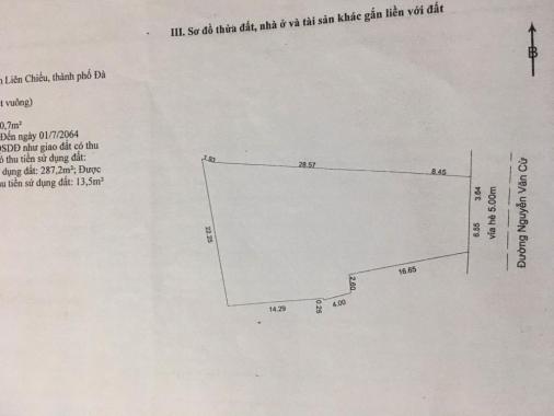 Bán nhà cấp 4 nhỏ trên đất 600m2 MT Nguyễn Văn Cừ - Liên Chiểu