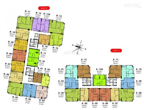 0946543583. Bán căn góc số 01, tầng 2x chung cư Hateco Hoàng Mai, 92m2, full nội thất cao cấp