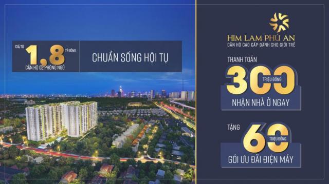 Cần bán căn hộ C-11-01 Him Lam Phú An, giá 2.2 tỷ, hướng Đông Nam, view hồ bơi