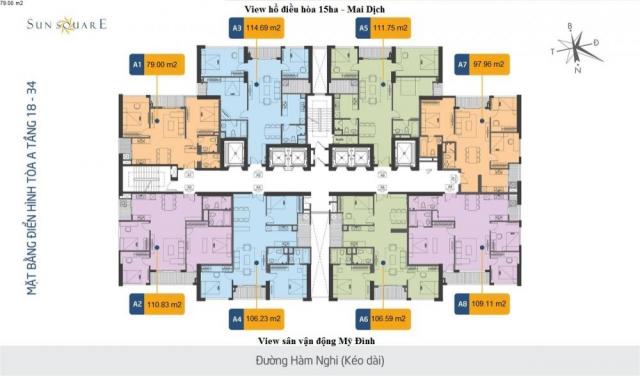 Căn hộ cao cấp Sun Square, đóng 40% nhận nhà ở ngay, HTLS 0% trong 2,5 năm