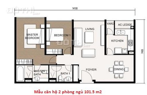 Bán căn hộ The Vista 2 phòng ngủ, 101m2, nhà mới nội thất đầy đủ, giá tốt