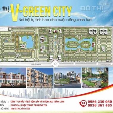 Cần bán lô đất ở lâu dài (sở hữu vĩnh viễn), tại khu đô thị V-Green City Phố Nối. 0986.230.030