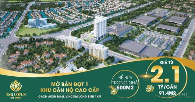 TSG Lotus - dự án hot nhất KĐT Sài Đồng, view biệt thự mở bán đợt 1, chiết khấu 1.5%. 0943357644