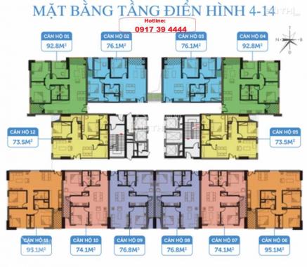 Bán chung cư quận Hoàng Mai nhận nhà ở ngay 3 PN, 76m2, full đồ, giá 1 tỷ 946 tr