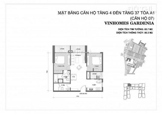 Cần bán gấp căn hộ Vinhomes Gardenia, Mỹ Đình