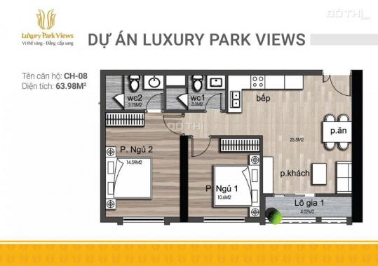 Cần bán nhanh căn 2PN chung cư Luxury Park Views, giá 2.4 tỷ