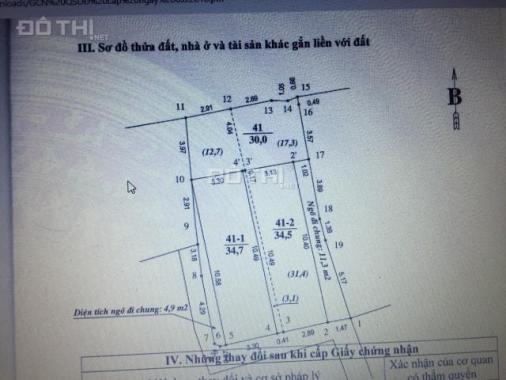 Bán đất dân 30m2 + 11,3m2, hướng Đông, P. Văn Quán, Q. Hà Đông, TP. Hà Nội, 0962994492