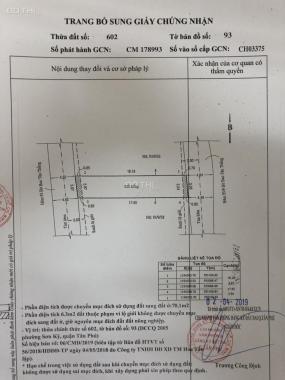 Bán đất trống 2 mặt tiền hẻm 6m Bờ Bao Tân Thắng. DT 3.85x18m, giá 5,5 tỷ