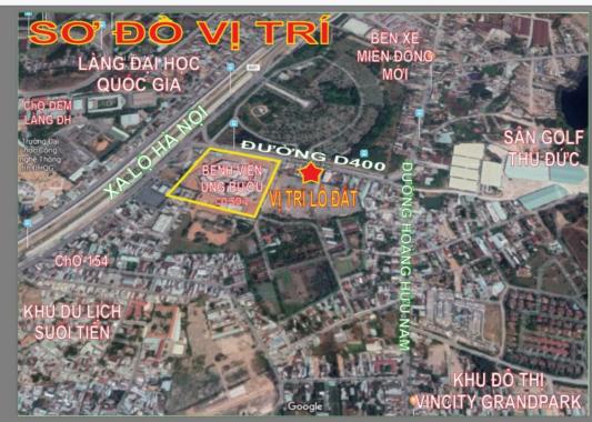 Đất 240m2 mở phòng mạch ngay MT bệnh viện Ung Bướu CS2 Hoàng Hữu Nam, cách Suối Tiên 500m, Q. 9