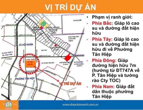 Đất nền chợ Hội Nghĩa, Tân Uyên, SHR. Ngân hàng hỗ trợ 70%