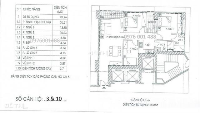 Chung cư IA20 Ciputra 92m2, giá gốc 16.8 tr/m2, chênh 80 tr. LH: 0382276666