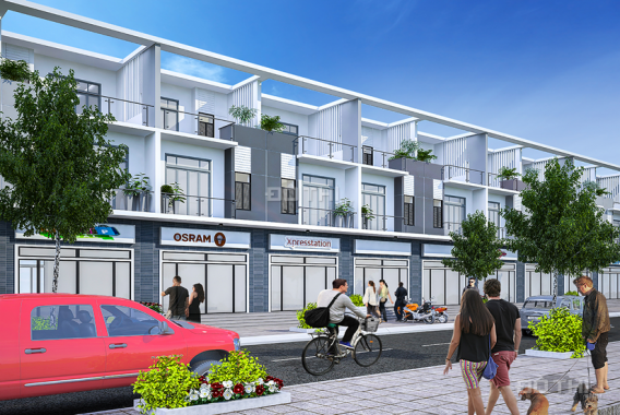 Bán nhà phố 1 trệt 2 lầu, KDC thương mại, mặt tiền QL51, Biên Hòa, Đồng Nai. Giá chỉ 3,89 tỷ