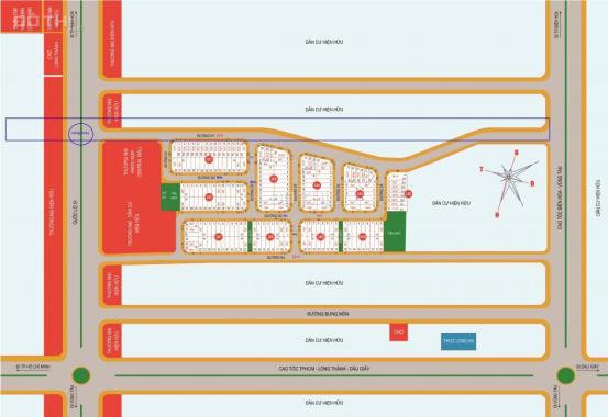 Bán đất nền Long Thành, mặt tiền Quốc Lộ 51 khu đô thị Cát Linh. LH: 0907.883.689