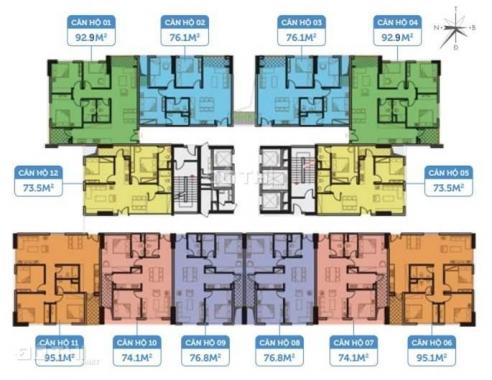 Bán căn số 4, tầng 22 chung cư Smile Building 3 pn, 92.9m2, hướng cửa ĐN, giá bán 2,3 tỷ