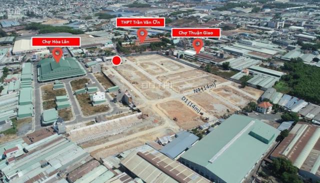 Bán đất liền kề chợ Thuận Giao, gần trường học, thổ cư 100%, SH riêng, XD ngay. LH: 0901663391