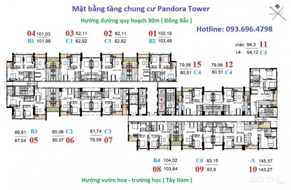 Bán chung cư Pandora Tower - Singapore giữa lòng Hà Nội ưu đãi khủng từ chủ đầu tư: 0962.03.83.11