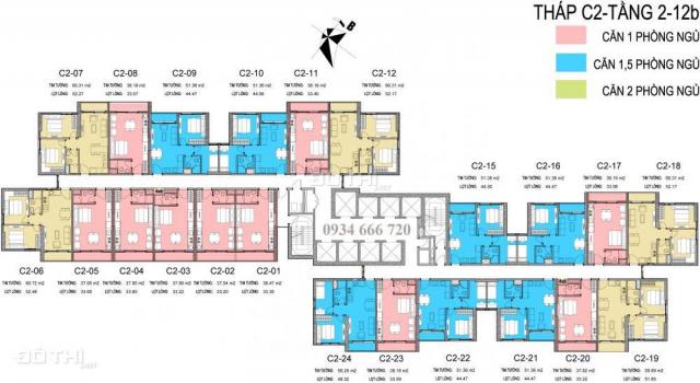 CC cần bán cắt hộ 15, 60m2 căn góc, tòa C2 Soho, giá cắt lỗ 2.25 tỷ