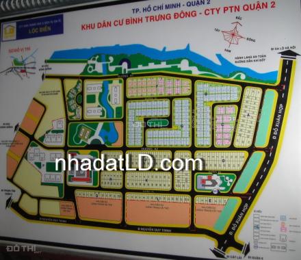Cần bán đất nền (6x18m) dự án Đông Thủ Thiêm, P. Bình Trưng Đông, Quận 2. Giá 56,5 tr/m2