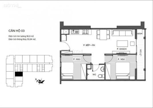 Bán căn hộ chung cư tại phố Trần Bình, Nam Từ Liêm, Hà Nội, diện tích 54m2, giá 26 tr/m2