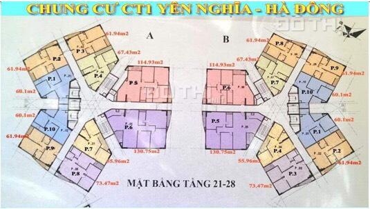 Chung cư giá rẻ! Dự án Bộ Tư Lệnh CT1 Yên Nghĩa, Lh: 0975342826