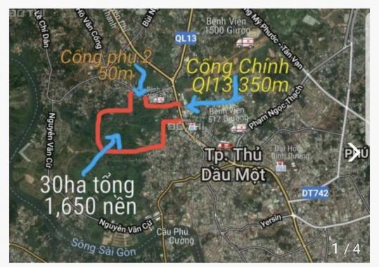 Bán đất dự án Tương Bình Hiệp, TP Thủ Dầu Một, Bình Dương. Giá 720 tr