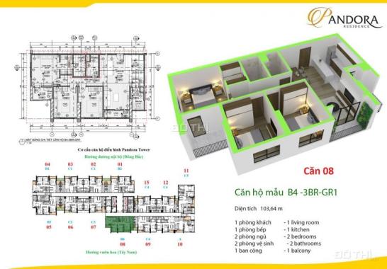 Mua căn hộ Pandora - Thanh Xuân Rinh SH về nhà CK đến 5% - Quỹ căn đẹp 78m2 - 140m2 - Chỉ 27 tr/m2