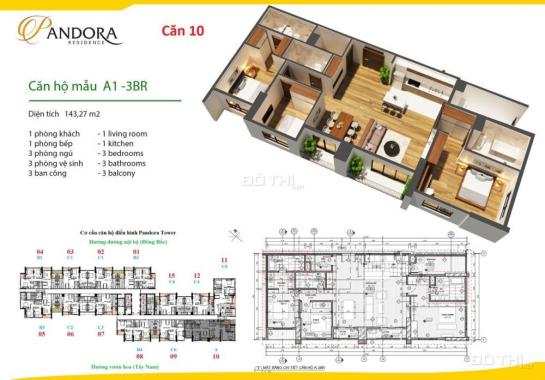 Mở bán chung cư Pandora Thanh Xuân 78m2 - 140m2, 2 - 3 PN, CK ngay 2% - 5%, bốc thăm SH