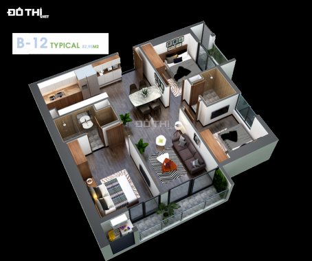 Cần bán căn hộ chung cư diện tích 55m2 (2PN) tại dự án An Bình Plaza Mỹ Đình, giá chỉ 1.2 tỷ/căn