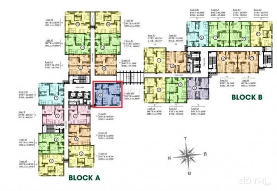 Cần bán căn góc Thủ Thiêm Garden, quận 9, 55.11m2, 2PN, giá 1.58 tỷ