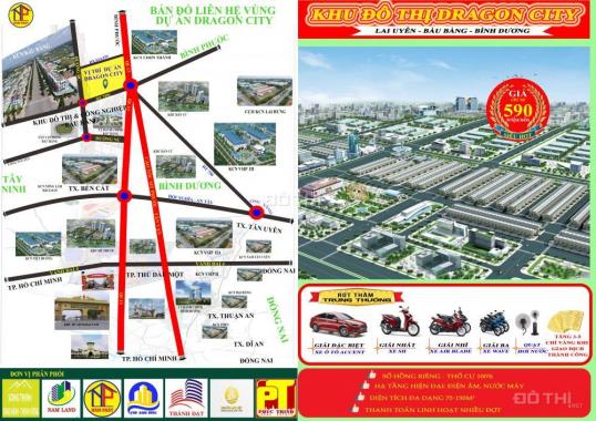 Đất nền trung tâm hành chính Huyện Bàu Bàng, Bình Dương, SHR, thổ cư, giá 590tr. LH 0932779575