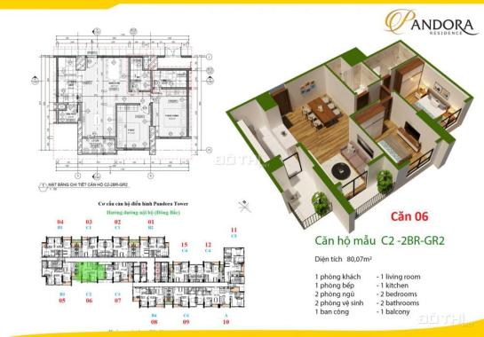 Chung cư cao cấp Pandora Thanh Xuân view đẹp chỉ 27.5 tr/m2, CK ngay 2% - 5% + Bốc thăm SH 86 triệu