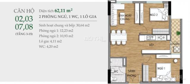 Bán căn hộ 2PN view Vinhomes Riverside, DA Valencia KĐT Việt Hưng, giá 1,5 tỷ CK ngay 1,5% GTCH